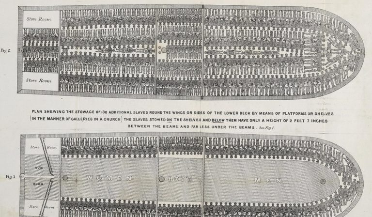 Stowage of a British slave ship, Brookes (1788)