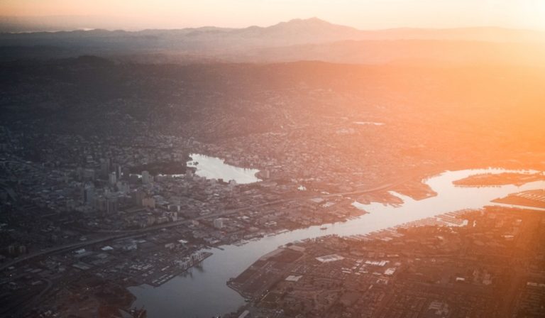 Aerial view of Oakland, CA