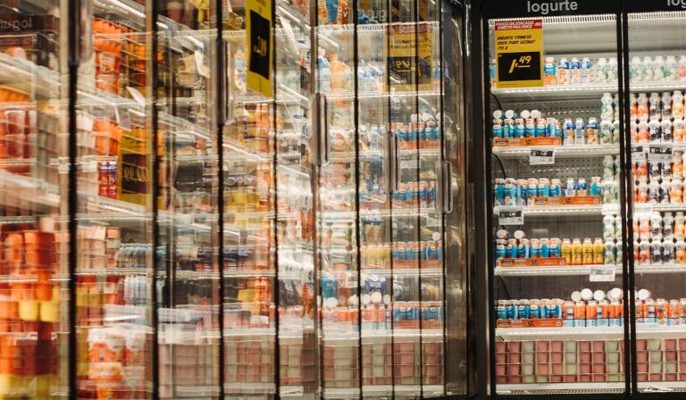 Refrigerators at convenience store