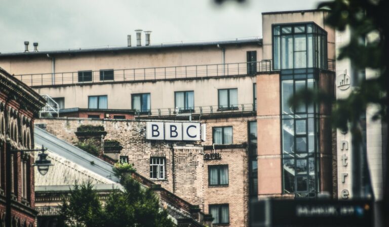 BBC logo on side of building