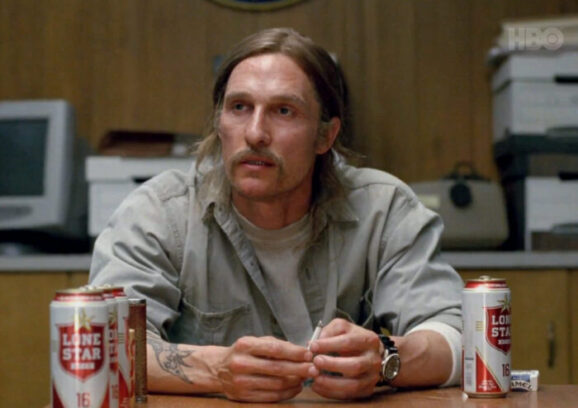 Rust Cohle from "Time is a flat circle" scene