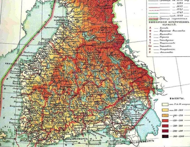 Map of Finland, about 1900