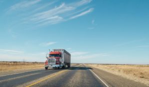 Semi truck on the road