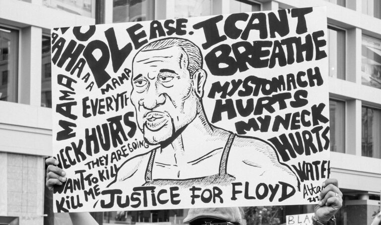 George Floyd protest sign