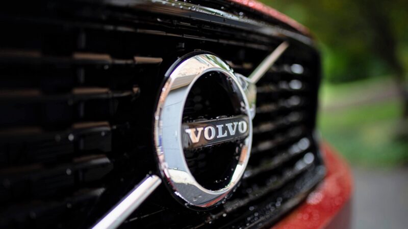 Volvo emblem on car