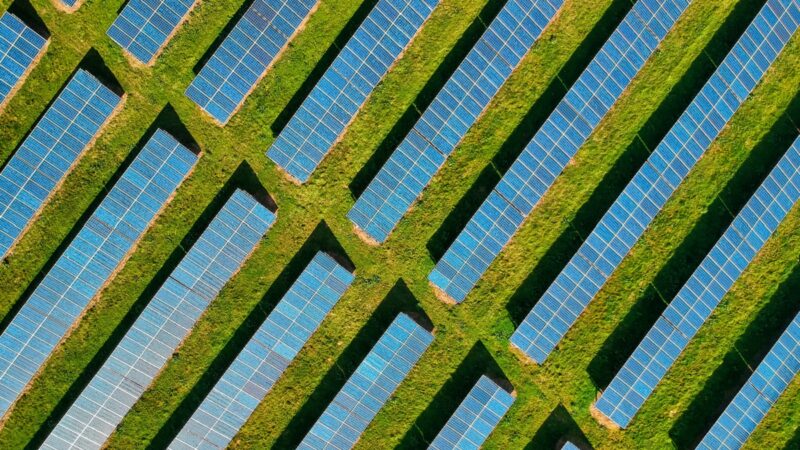 Solar farm from above