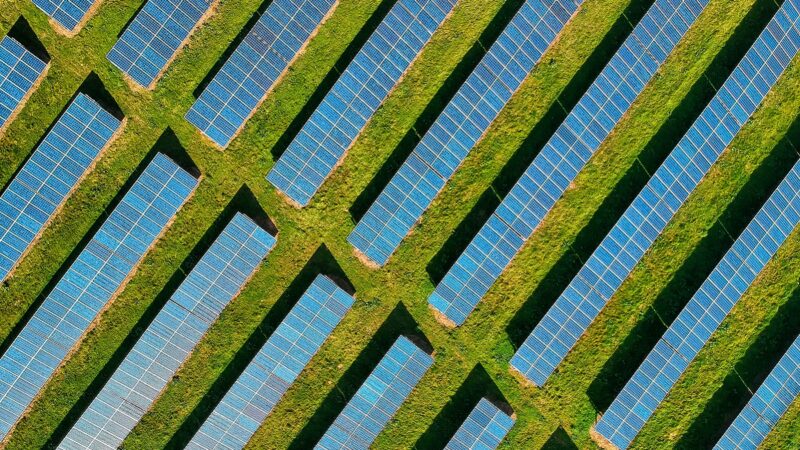 Solar farm from above