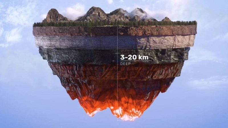 Diagram of fusion technology in Earth's core