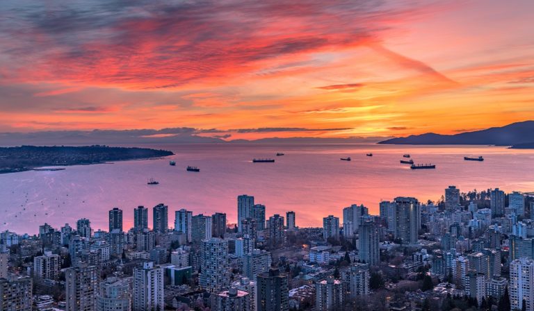 Vancouver at sunset