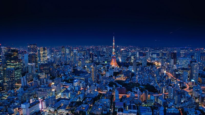 Tokyo skyline at night