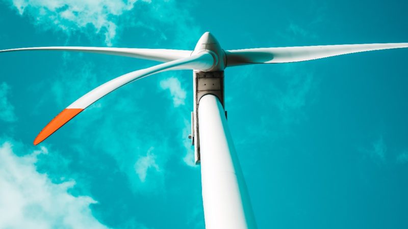 Wind turbine from below