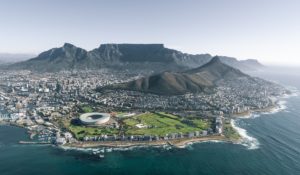 Aerial view of Cape Town