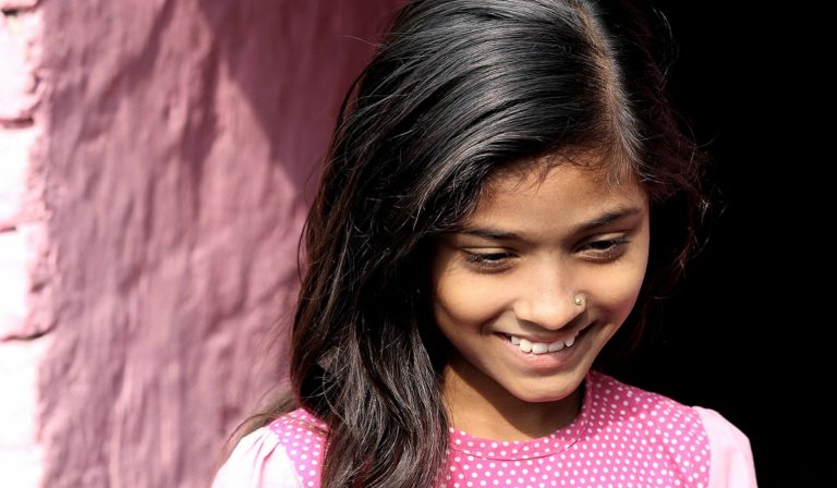 Indian girl smiling