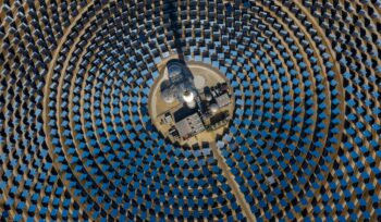 Aerial view of solar array