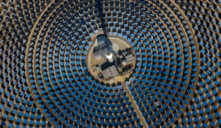 Aerial view of solar array