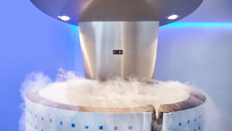 Cryo sauna for whole body cryotherapy